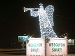 dekoracje, anioł świetlny w krakowie 2007